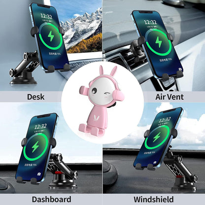 Car Mount for Iphone Cute, Kawaii Hands Free Vent Phone Holder for Air Vent Dashboard Windshield Compatible with Iphone 12 Pro Max/Xr/Xs/X/11/8/7 Plus/6S/Samsung S20 Ultra/Note 10/S8 Plus/S7 Edge